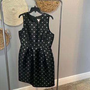 Black and silver polka dot JCrew dress